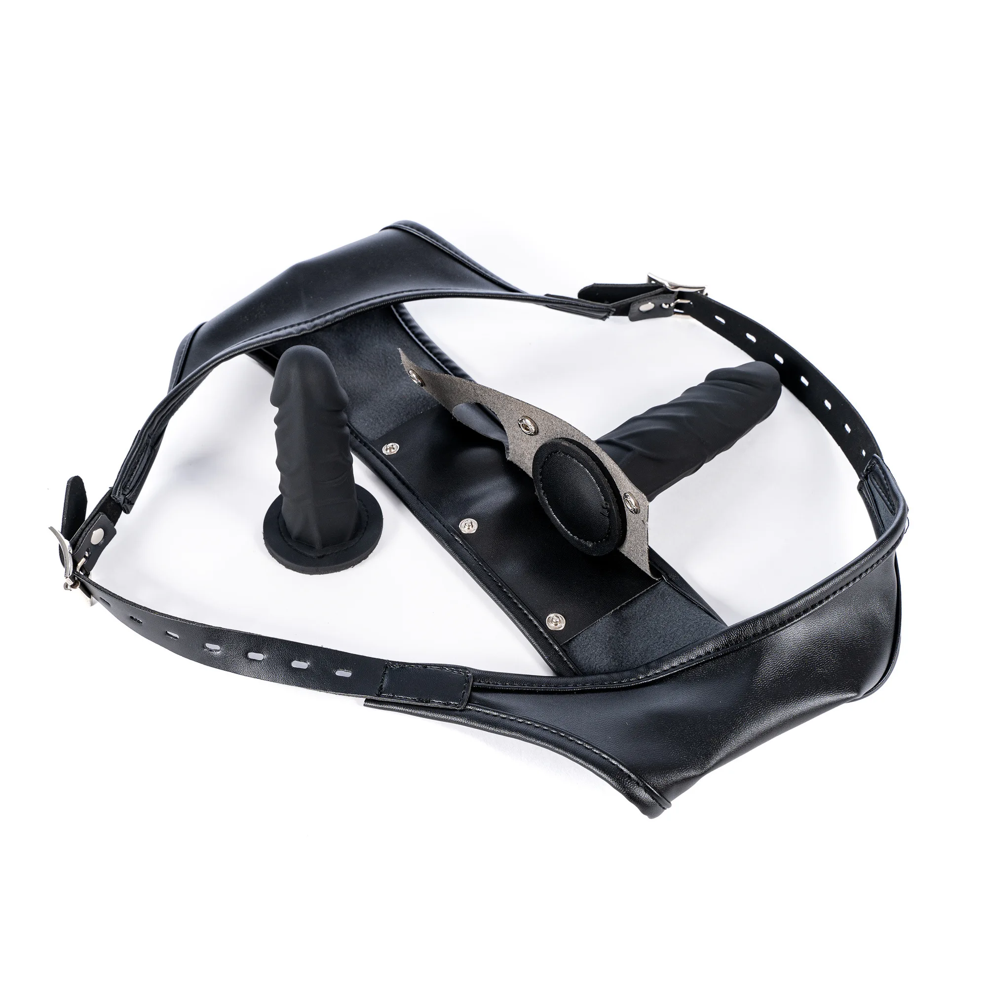 Removable Leather Strapon Harness Panty,Strap On Double Dildo Female Chastity Penis Briefs Big Anal Vaginal Butt Plug Sex Toys