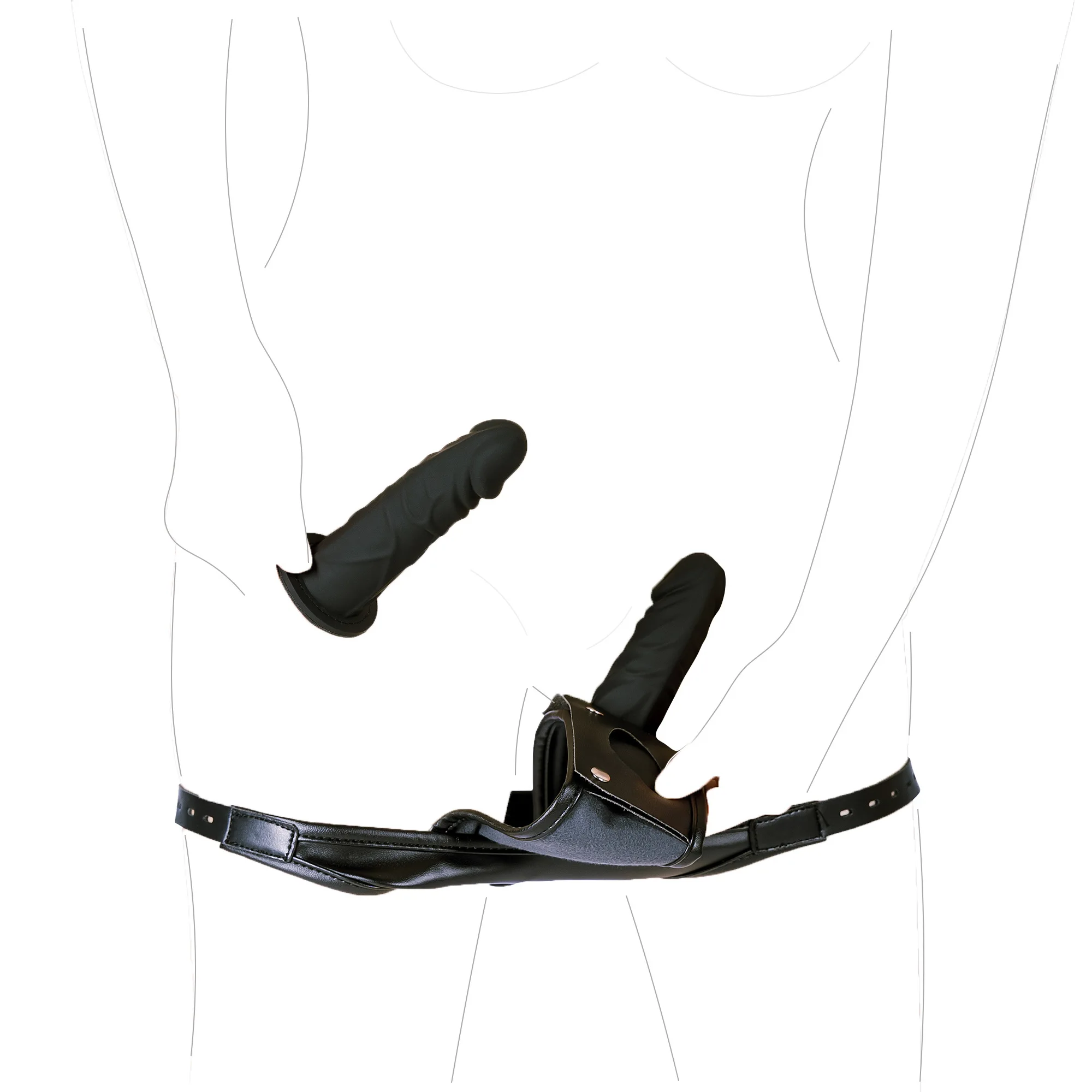 Removable Leather Strapon Harness Panty,Strap On Double Dildo Female Chastity Penis Briefs Big Anal Vaginal Butt Plug Sex Toys