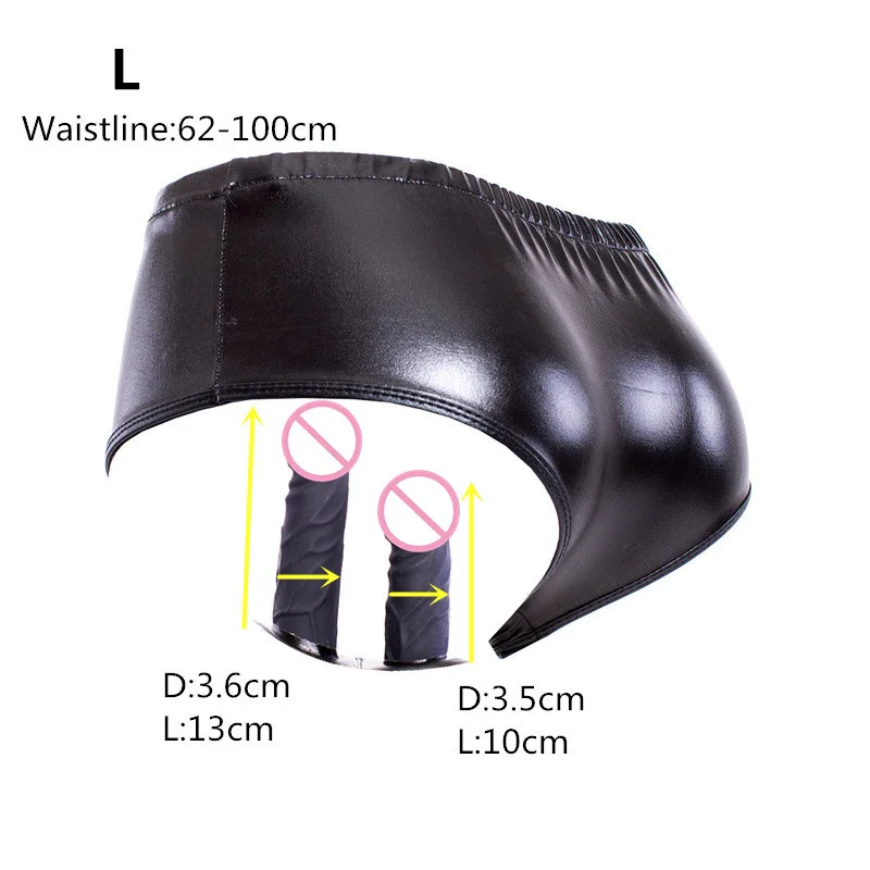 Leather Strapon Harness Panties,Strap On Vibrator Dildo Anal Vaginal Plug Chastity Penis Briefs Sex Product For Women Masturbate