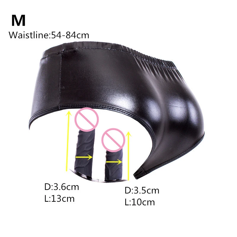Leather Strapon Harness Panties,Strap On Vibrator Dildo Anal Vaginal Plug Chastity Penis Briefs Sex Product For Women Masturbate