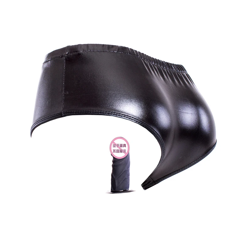 Leather Strapon Harness Panties,Strap On Vibrator Dildo Anal Vaginal Plug Chastity Penis Briefs Sex Product For Women Masturbate