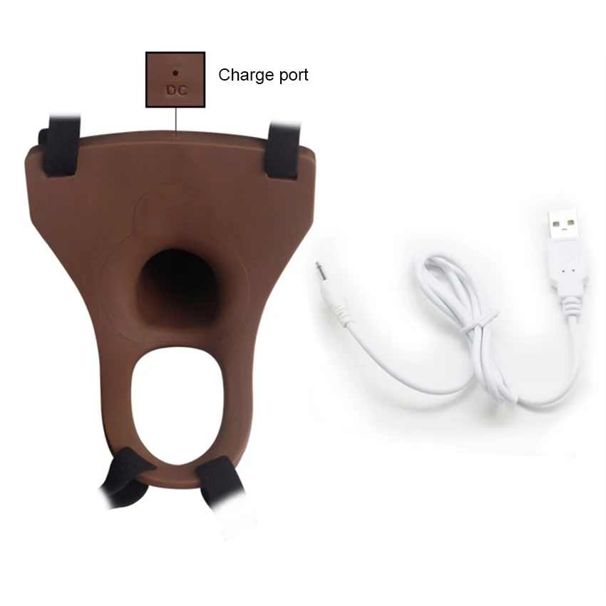 APHRODISIA Remote Control Hollow Strapon Dildo Vibrator for Men, Gay Male Penis Extension Vibrating Strap on Dildo with Harness