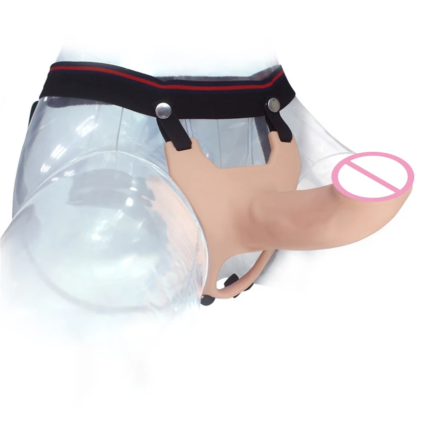 APHRODISIA Remote Control Hollow Strapon Dildo Vibrator for Men, Gay Male Penis Extension Vibrating Strap on Dildo with Harness