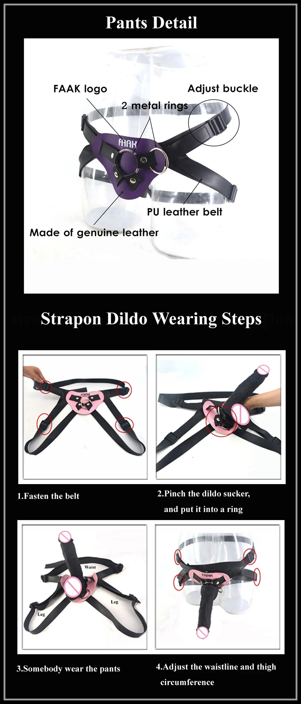 FAAK Strap On Large Penis With Suction Cup Genuine Leather Harness Strapon Realistic Dildo Flexible Soft Silicone Big Dong FAAK Strap On Large Penis With Suction Cup Genuine Leather Harness Strapon Realistic Dildo Flexible Soft Silicone Big Dong