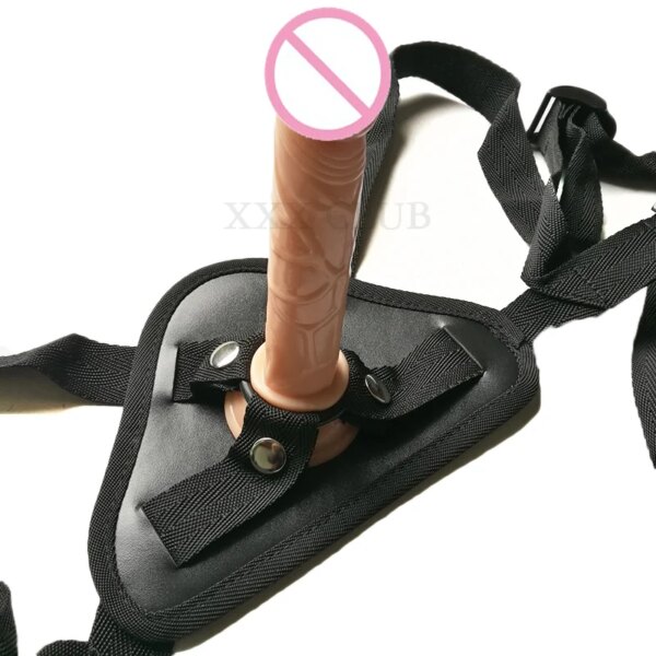 2 Pcs Lesbian Strap on mini Dildo Panties Strapon Harness Flexible Dong Realistic Penis Sex Toys for Woman Sex Products