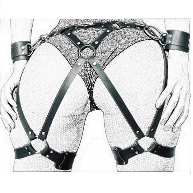 Women Leather Harness Dildo Strapon Belt Strap On Adult Sex Toys For Woman Couples Sex Products Punk Gothic Bdsm Bondage Panties