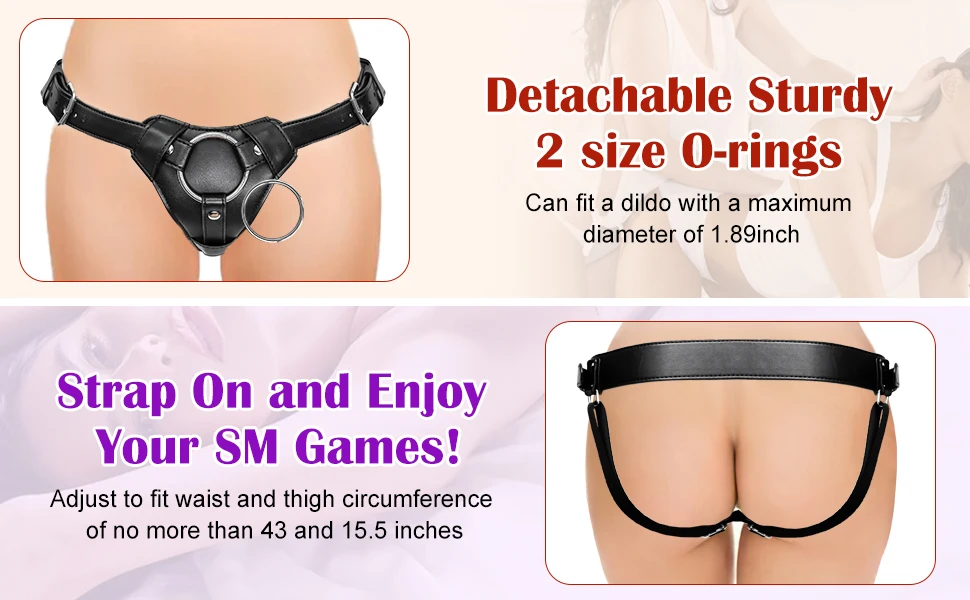 Strap On Dildo Harness Adult Sex Toys for Women Men Pegging Dildo Adjustable Waist and Thigh Soft Nylon Vegan Leather Belt toys