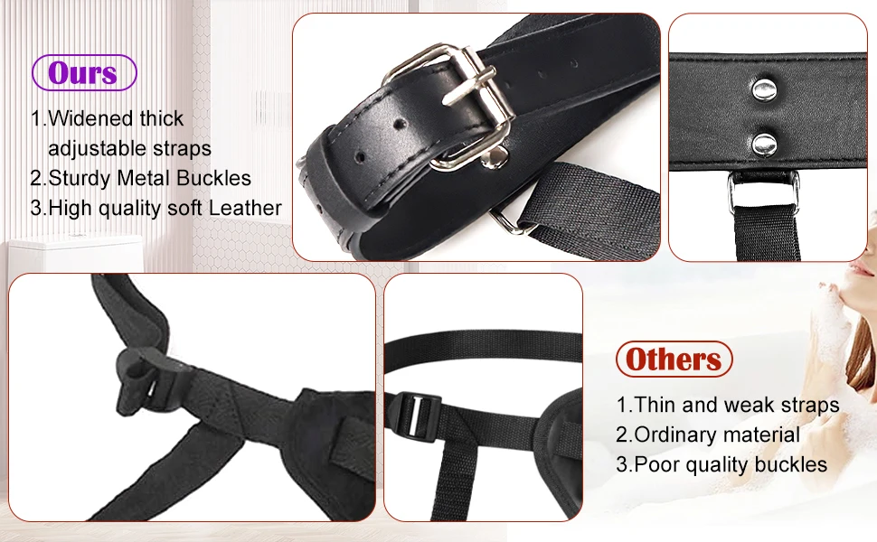 Strap On Dildo Harness Adult Sex Toys for Women Men Pegging Dildo Adjustable Waist and Thigh Soft Nylon Vegan Leather Belt toys