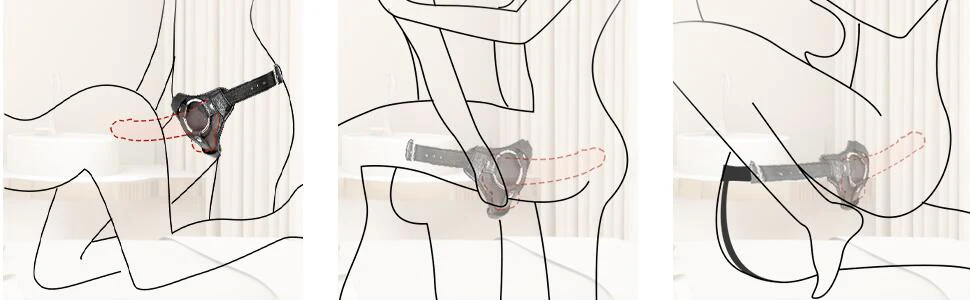 Strap On Dildo Harness Adult Sex Toys for Women Men Pegging Dildo Adjustable Waist and Thigh Soft Nylon Vegan Leather Belt toys