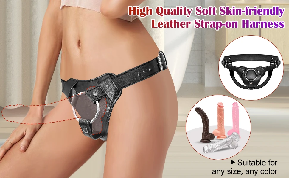 Strap On Dildo Harness Adult Sex Toys for Women Men Pegging Dildo Adjustable Waist and Thigh Soft Nylon Vegan Leather Belt toys