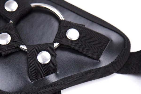 Strap On Dildo Adjustable Penis Strapon Corset Style Harness Detachable Stainless steel Ring Lesbian Sex Toy Sex Product