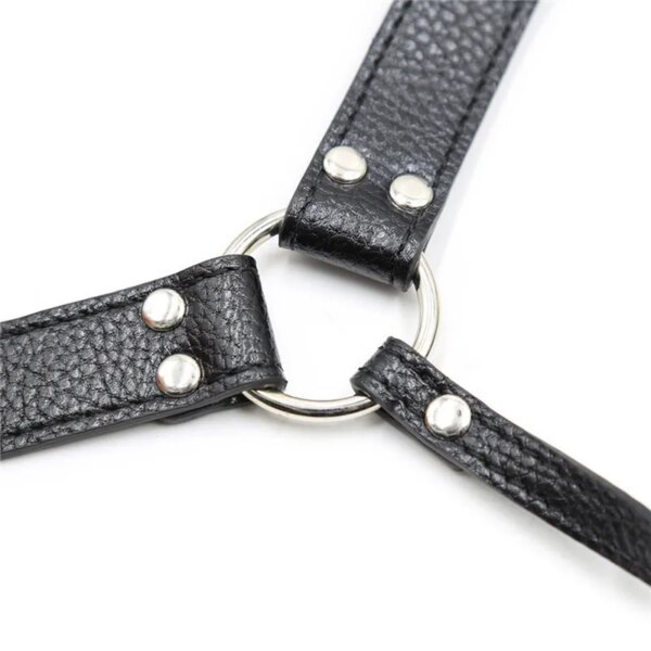 Leather Bondage Strapon Pants Underwear Woman Erotic Panties Chastity Belt Harness Sex Toys For Women Can Add Anal Plug Dildo