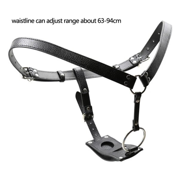 Leather Bondage Strapon Pants Underwear Woman Erotic Panties Chastity Belt Harness Sex Toys For Women Can Add Anal Plug Dildo