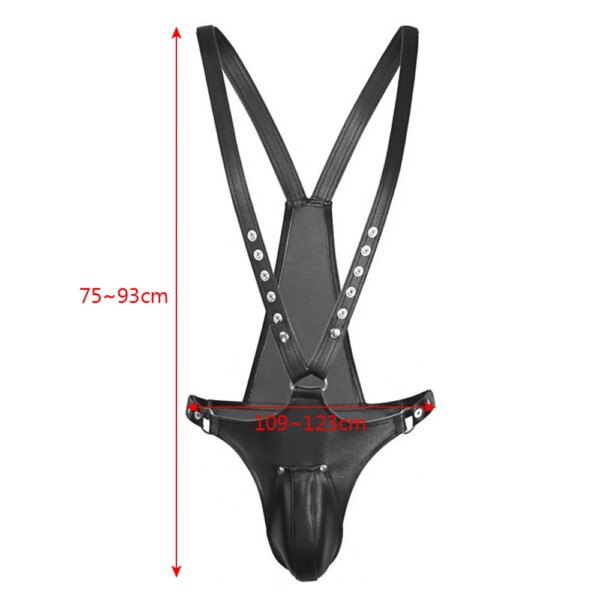 Leather Sexy Underwear Pants for Men Gay Chastity Cage Harness Strapon Kit Adult Games Bondage Set Erotic Products Sex Toys Shop