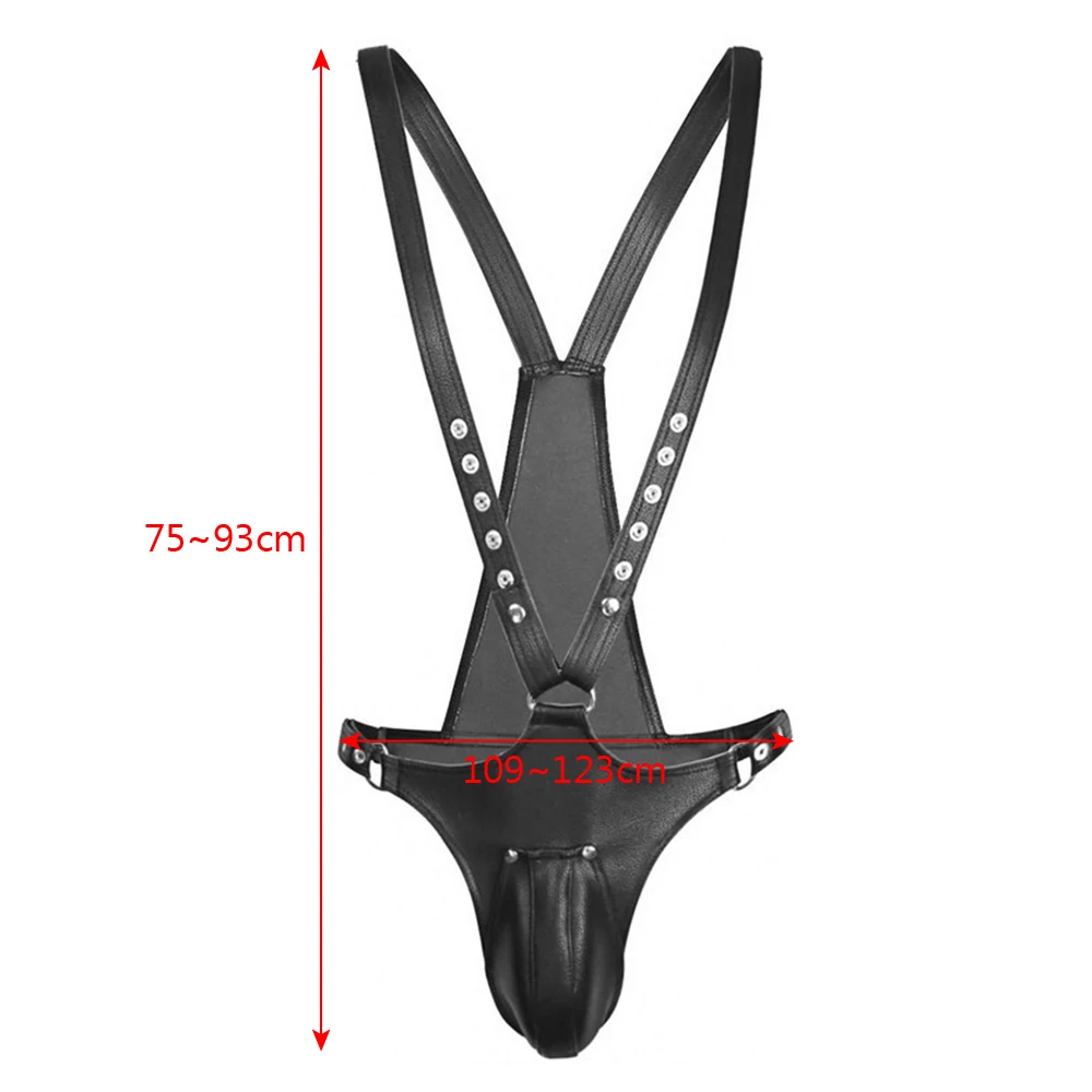 Leather Sexy Underwear Pants for Men Gay Chastity Cage Harness Strapon Kit Adult Games Bondage Set Erotic Products Sex Toys Shop