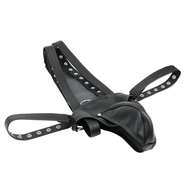 Leather Sexy Underwear Pants for Men Gay Chastity Cage Harness Strapon Kit Adult Games Bondage Set Erotic Products Sex Toys Shop