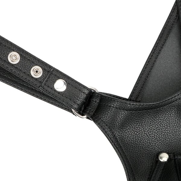 Leather Sexy Underwear Pants for Men Gay Chastity Cage Harness Strapon Kit Adult Games Bondage Set Erotic Products Sex Toys Shop