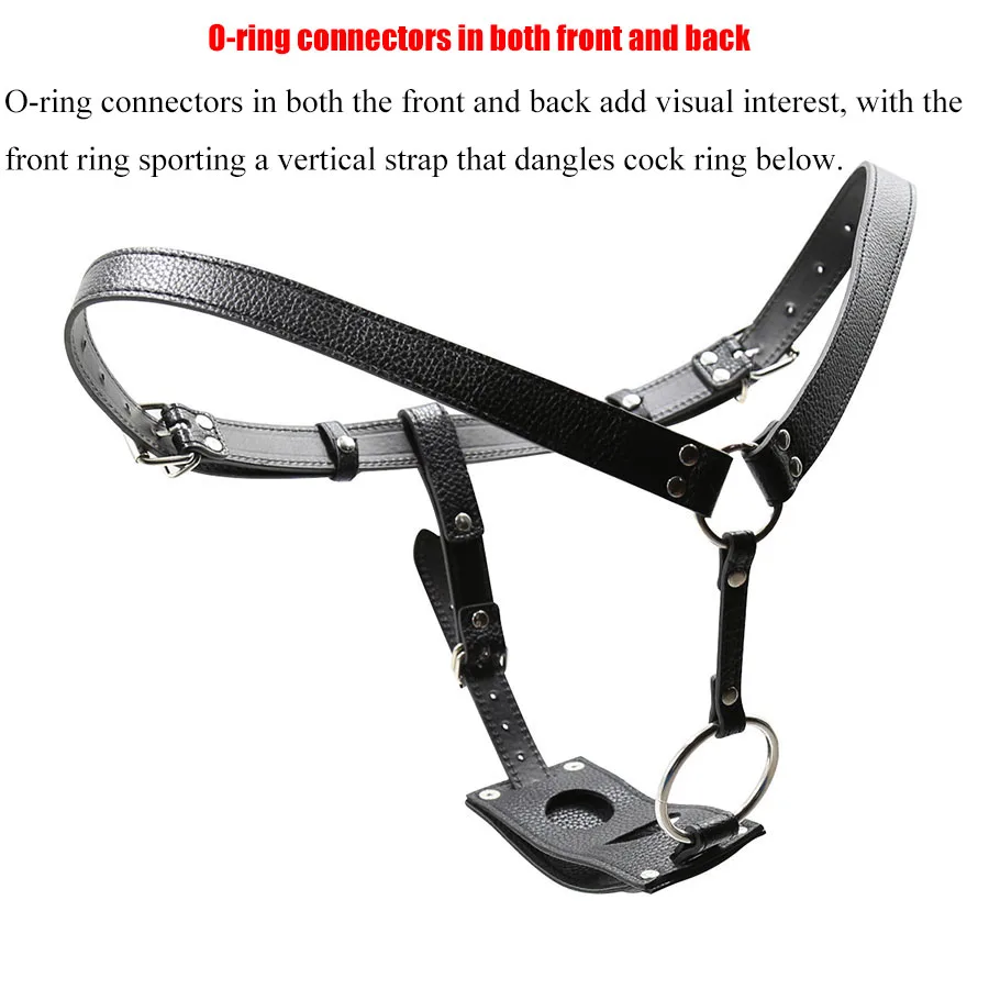 Leather Strapon Dildo Butt Plug Harness Chastity Panties With Penis Cock Ring Bondage Gear Restrained Sex Toys For Men Women