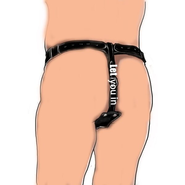 BDSM Strapon Double Penetration, Strap On Butt Plug And Dildo Harness,Bondage Chastity Belt With Cock Ring,Sex Toys For Men