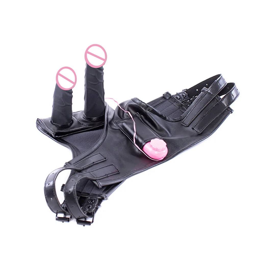 PU Leather Penis Panties Underwear Chastity Pants Silicone Anal Butt Plug Dildo Strapon Harness Panties Sex Toys For Women