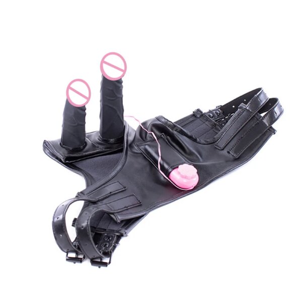 PU Leather Penis Panties Underwear Chastity Pants Silicone Anal Butt Plug Dildo Strapon Harness Panties Sex Toys For Women