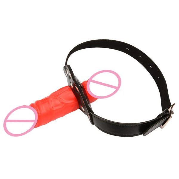 Double-Ended Dildo Gag Head Strapon Mouth Gag Fetish Bdsm Bondage Penis Harness Lesbian Sex Toys Sex Products Adult Erotic Toys