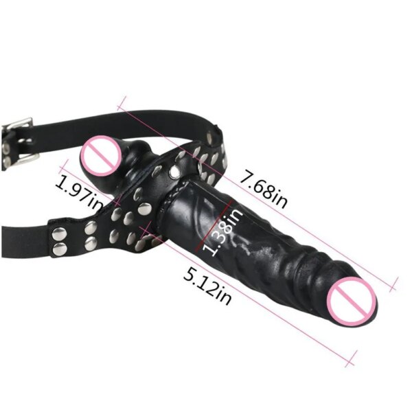 Double-Ended Dildo Gag Head Strapon Mouth Gag Fetish Bdsm Bondage Penis Harness Lesbian Sex Toys Sex Products Adult Erotic Toys