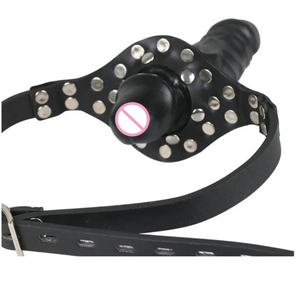 Double-Ended Dildo Gag Head Strapon Mouth Gag Fetish Bdsm Bondage Penis Harness Lesbian Sex Toys Sex Products Adult Erotic Toys