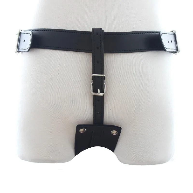 Leather Chastity Belt,Strapon Dildo Harness Underwear,Strap-on Anal Plug Butt Panties,Sex Toys For Women Men