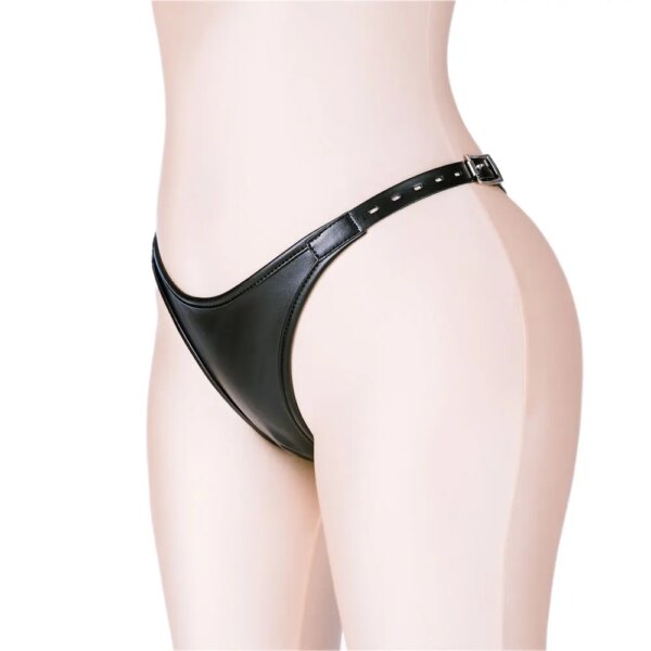 Leather Strapon Harness Panties,Strap On Double Dildo Anal Vaginal Plug Chastity Penis Briefs Sex Product For Women Masturbation