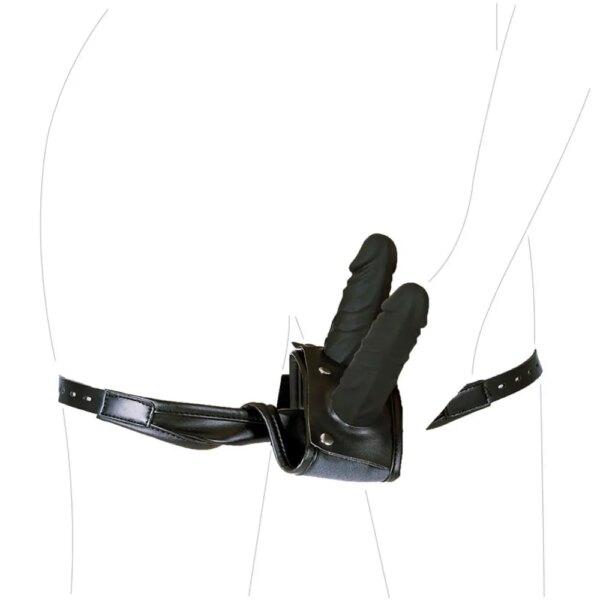 Leather Strapon Harness Panties,Strap On Double Dildo Anal Vaginal Plug Chastity Penis Briefs Sex Product For Women Masturbation
