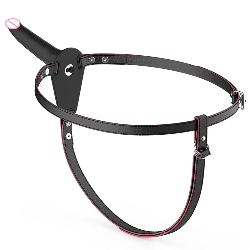 10 Speed Double Vibrator PU Leather Harness Vibrating Panties Lesbian Strap on Dildo Penis Vibrator Anal Plug Sex Toys for Women