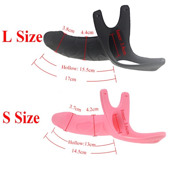 Big Hollow Strap-On Dildo Penis Extender Sex Toys for Men Delay Ejaculating Strapon Dildo Harness Set Fetish Sex Toys for Couple