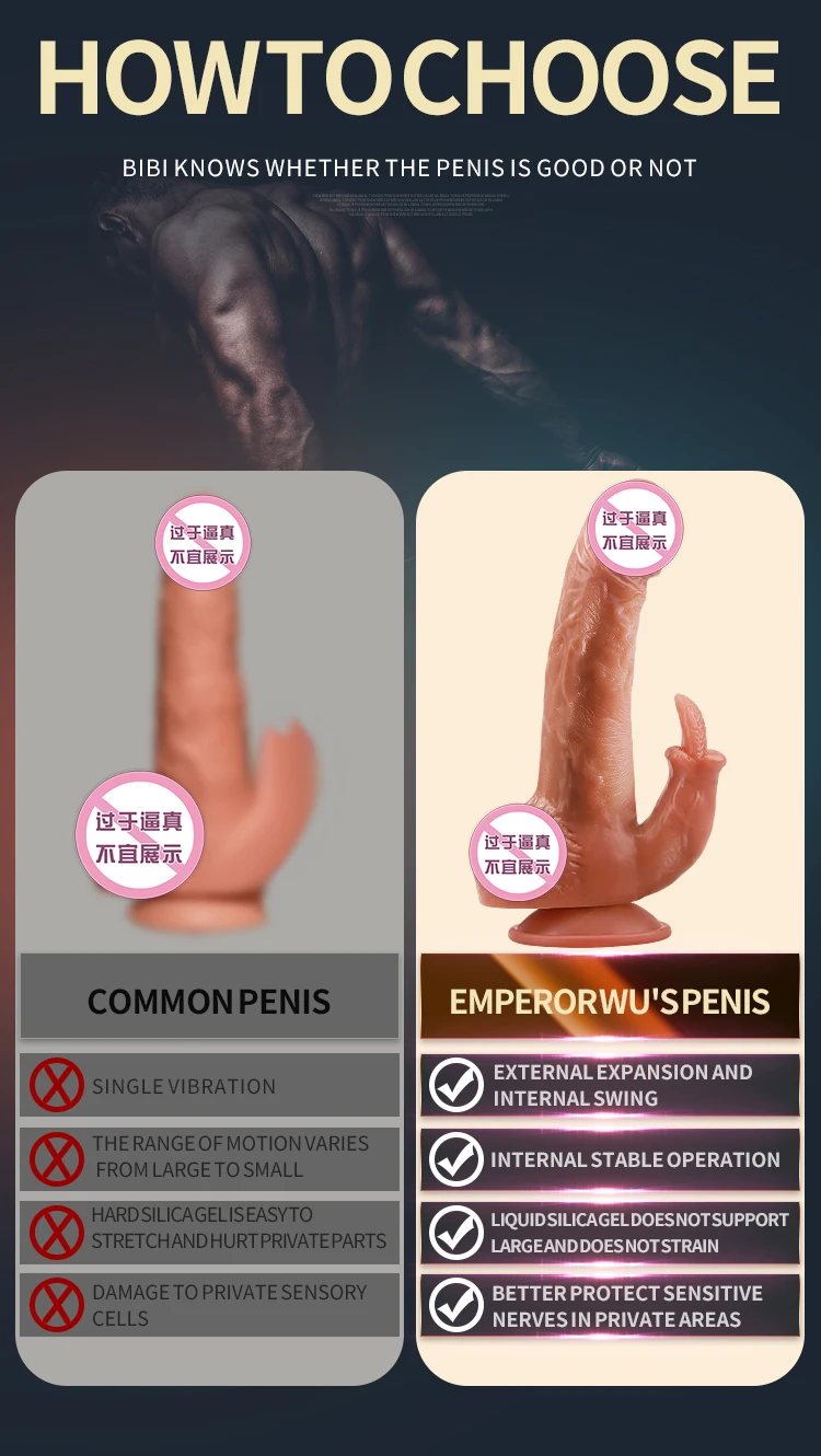 Female Big Dildo Vibrator Penis Artificial Telescopic Swing Heating Silicone Remote Control Thrusting Realistic Dick for Women