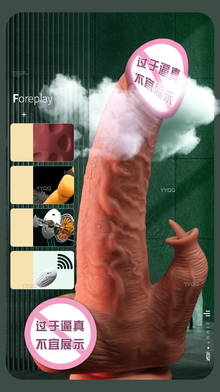 Female Big Dildo Vibrator Penis Artificial Telescopic Swing Heating Silicone Remote Control Thrusting Realistic Dick for Women