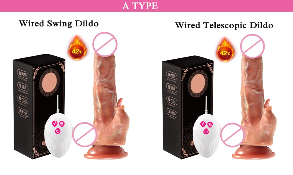 Dildo Vibrators For Women Sex Machine Sex Toys Remote Control Vibrator 7 Speeds Telescopic Realistic Dildo Heating Anal Vibrator