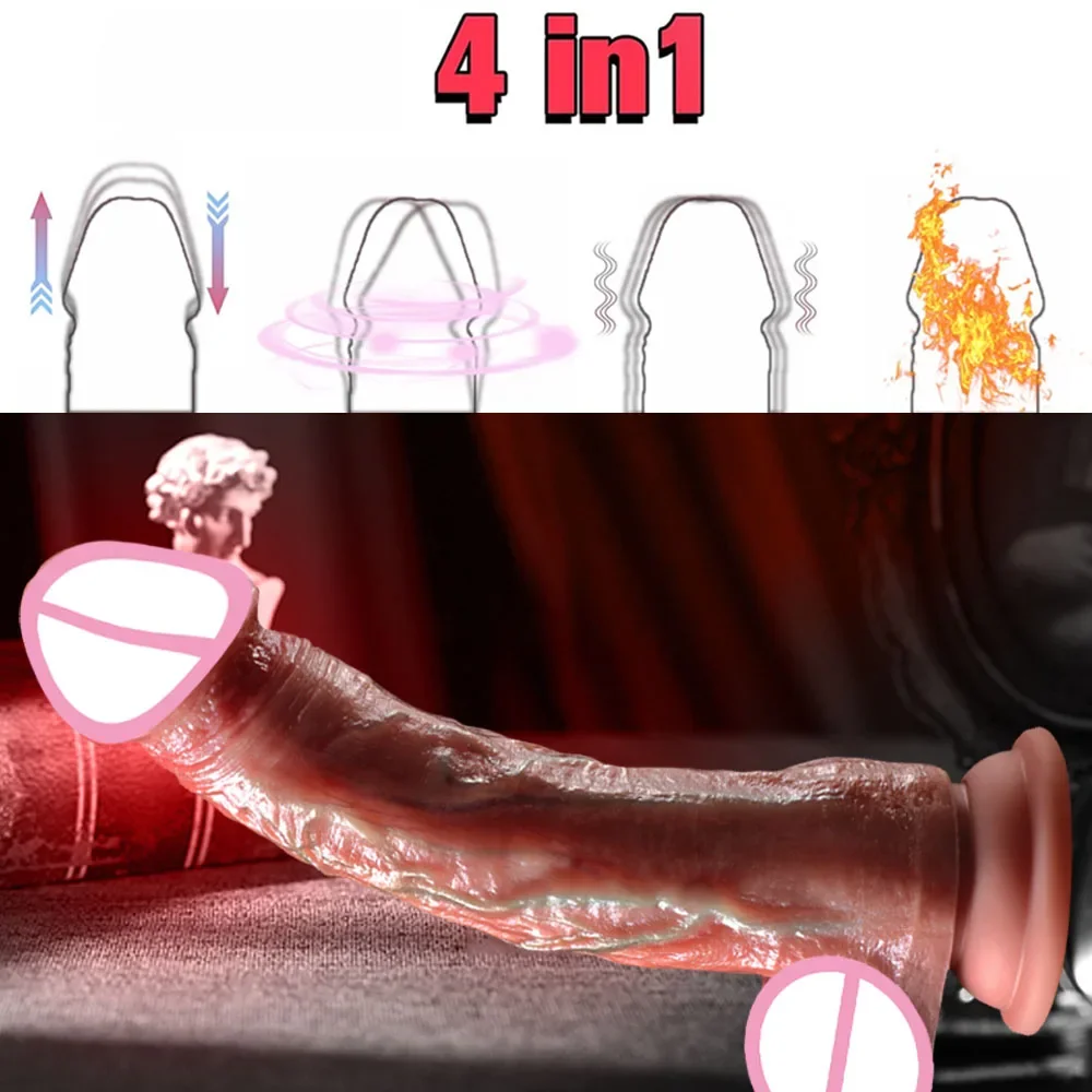 Realistic Dildo Vibrators for Women Dildos Sex Toys Heating Dick Remote Control Penis Vibrator Telescopic Dildo Anal Sex Machine Realistic Dildo Vibrators for Women Dildos Sex Toys Heating Dick Remote Control Penis Vibrator Telescopic Dildo Anal Sex Machine