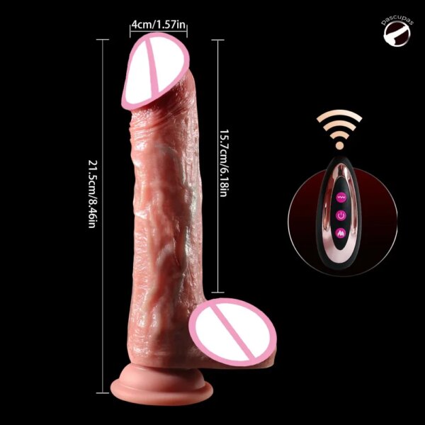 Realistic Dildo Vibrators for Women Dildos Sex Toys Heating Dick Remote Control Penis Vibrator Telescopic Dildo Anal Sex Machine