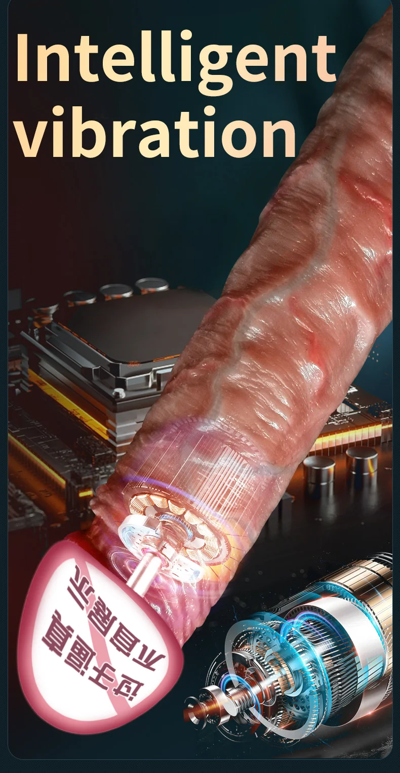 Realistic Move Skin Penis Dildo Vibration heating Sliding Foreskin Dildo with Remote Control Vibrator Anal Huge Sex Toys