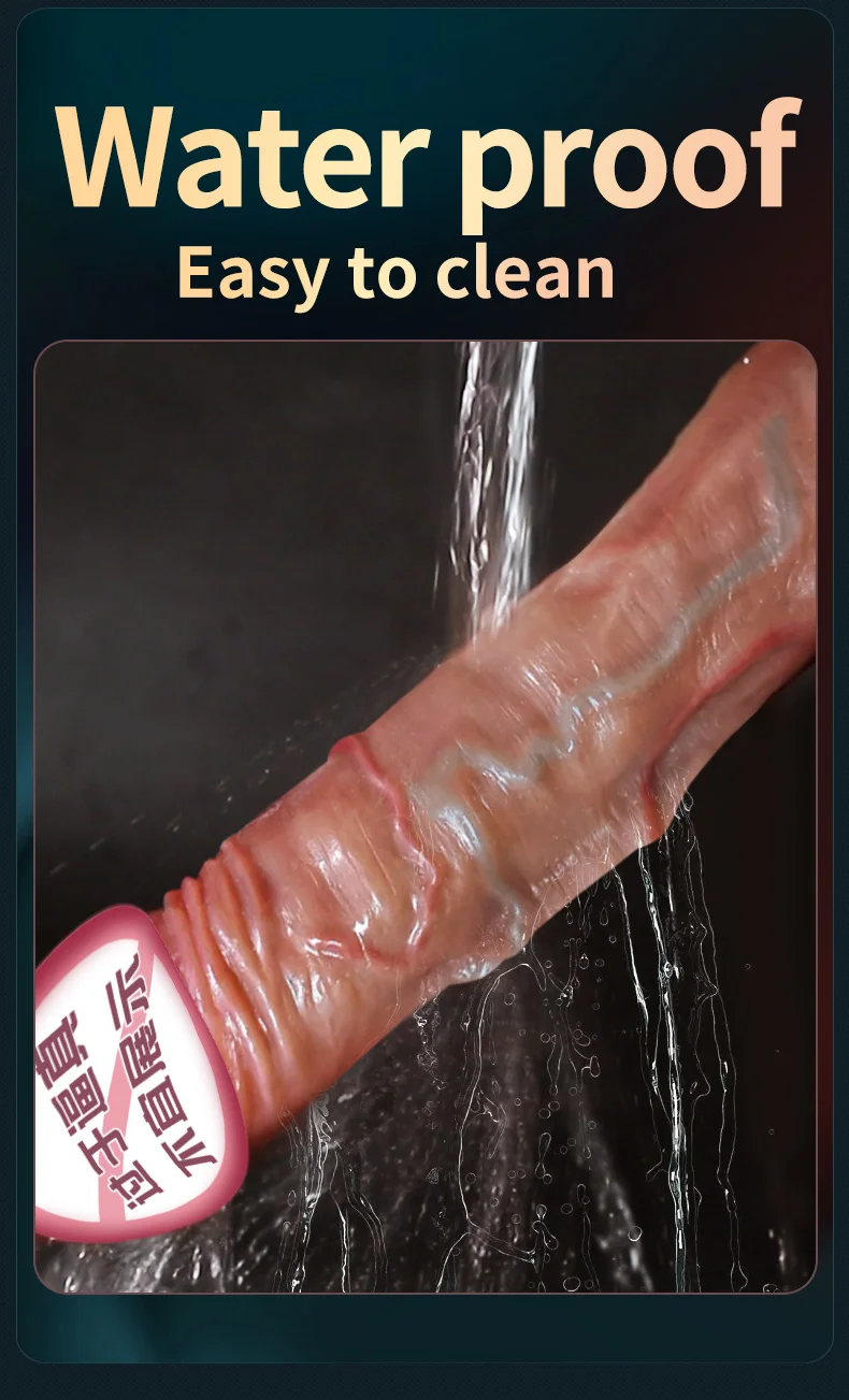 Realistic Move Skin Penis Dildo Vibration heating Sliding Foreskin Dildo with Remote Control Vibrator Anal Huge Sex Toys