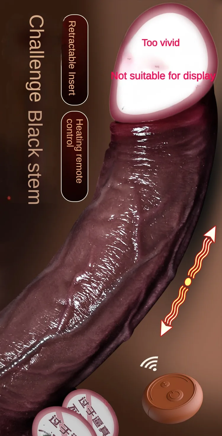 Vibrator for Women Wireless	Remote Control Big Black Penis 	sex? Toys	Telescopic Heating	dildo Vibration Woman	Realistic Silicon