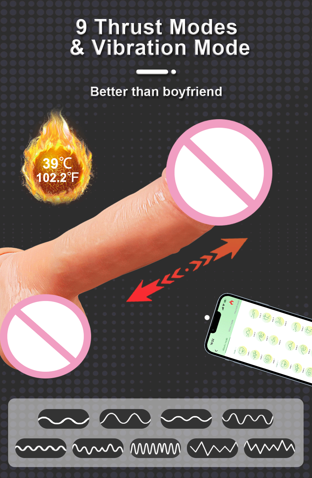 Thrusting Realistic Dildo Sex Toy App Remote Control G Spot Clitoral Anal Stimulator for Women Vibrator Strong Suction Adult Toy