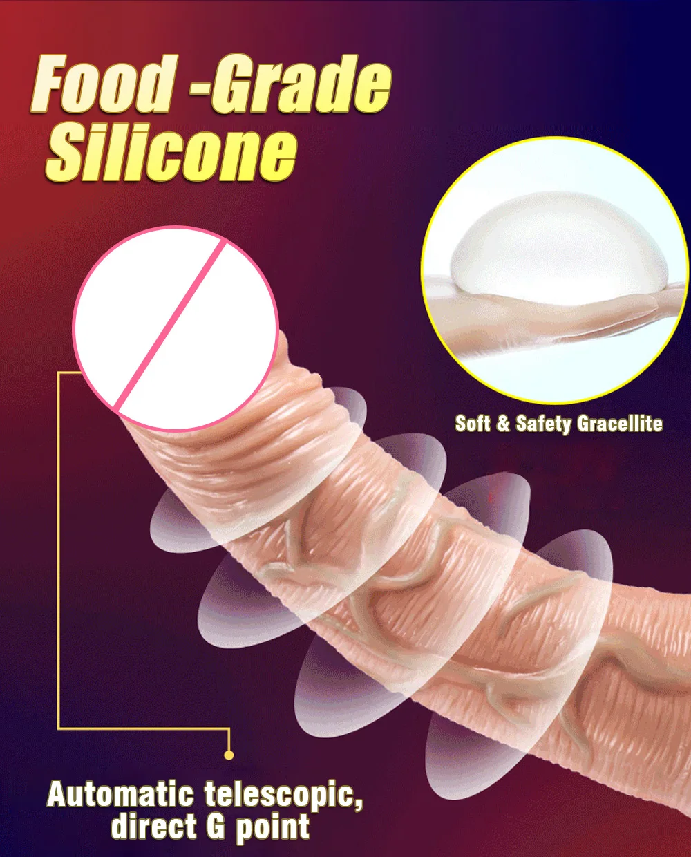 Telescopic Vibrating Soft Realistic Dildo Female Sex Toy Vibrator With Suction Cup Heating Penis Remote Control G SPOT VIBRAT