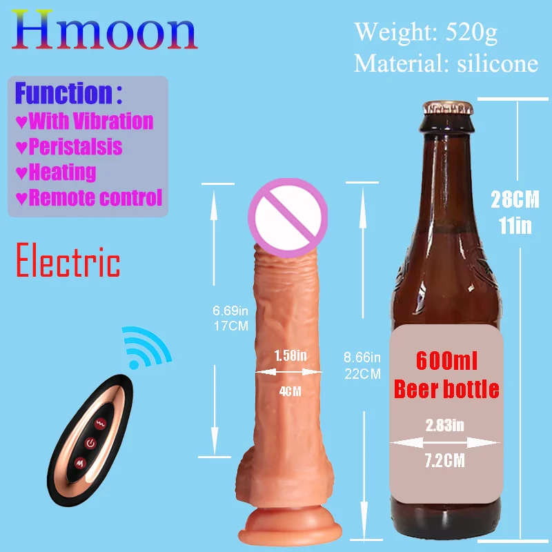 Telescopic Vibrating Soft Realistic Dildo Female Sex Toy Vibrator With Suction Cup Heating Penis Remote Control G SPOT VIBRAT