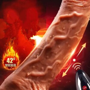 Telescopic Vibrating Soft Realistic Dildo Female Sex Toy Vibrator With Suction Cup Heating Penis Remote Control G SPOT VIBRAT