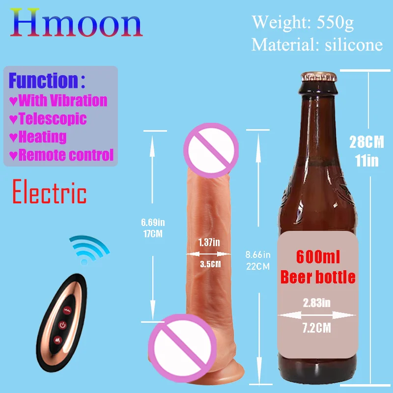Telescopic Vibrating Soft Realistic Dildo Female Sex Toy Vibrator With Suction Cup Heating Penis Remote Control G SPOT VIBRAT