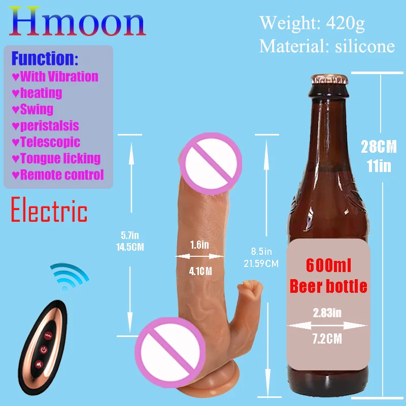 Telescopic Vibrating Soft Realistic Dildo Female Sex Toy Vibrator With Suction Cup Heating Penis Remote Control G SPOT VIBRAT