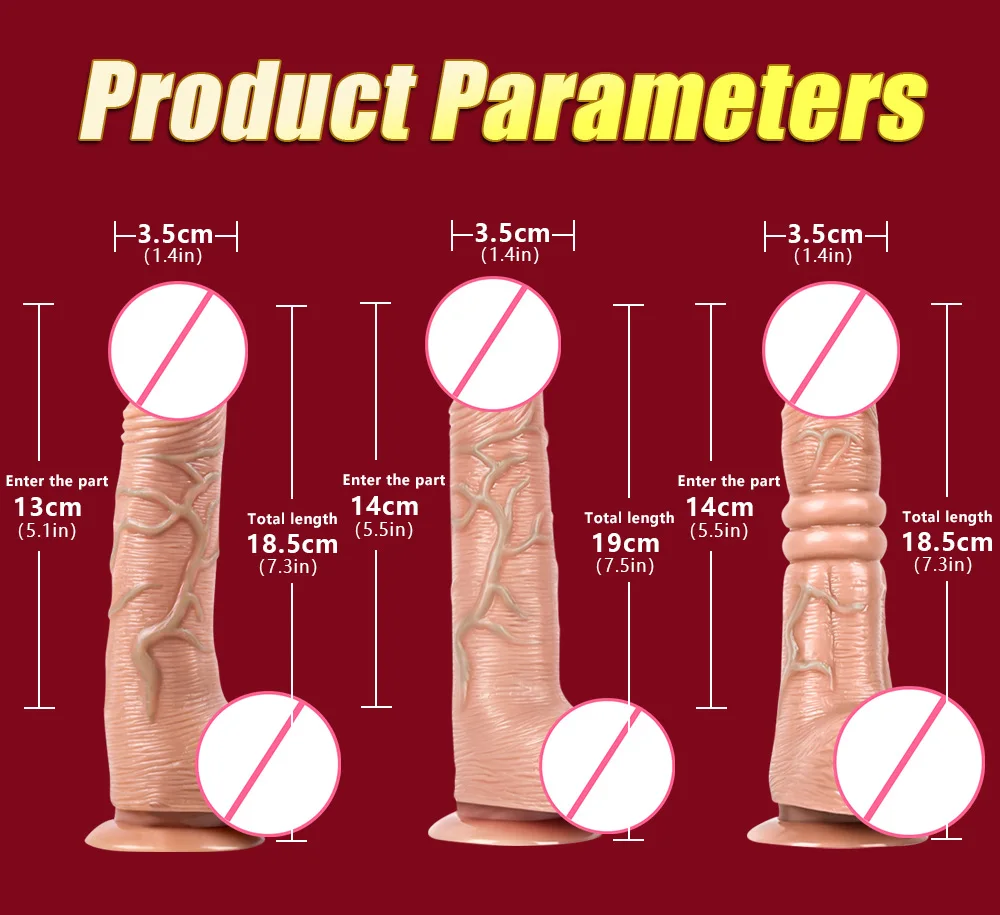 Telescopic Vibrating Soft Realistic Dildo Female Sex Toy Vibrator With Suction Cup Heating Penis Remote Control G SPOT VIBRAT