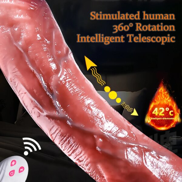 Wireless Remote Control Dildo Female Masturbation Sex Toys Telescoping Vibrator Vagina Anal Stimulator for Women Realistic Penis