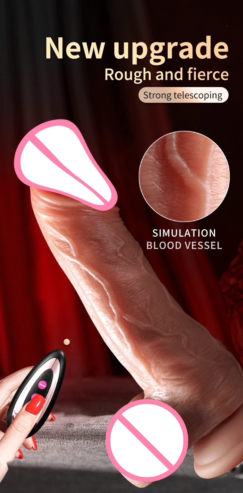 Realistic Dildo Sex Toys for Women Remote Control Telescopic Vibrating Heating Vibrators G Spot Clitoral Anal Stimulation Penis